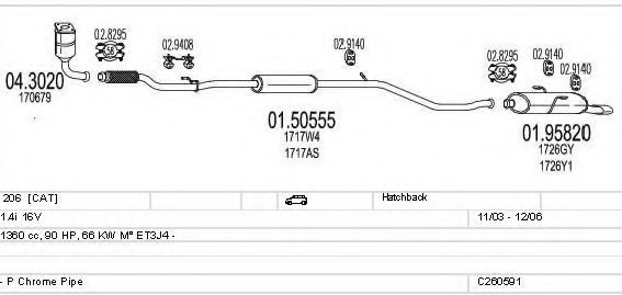 MTS C260591004152 Exhaust System